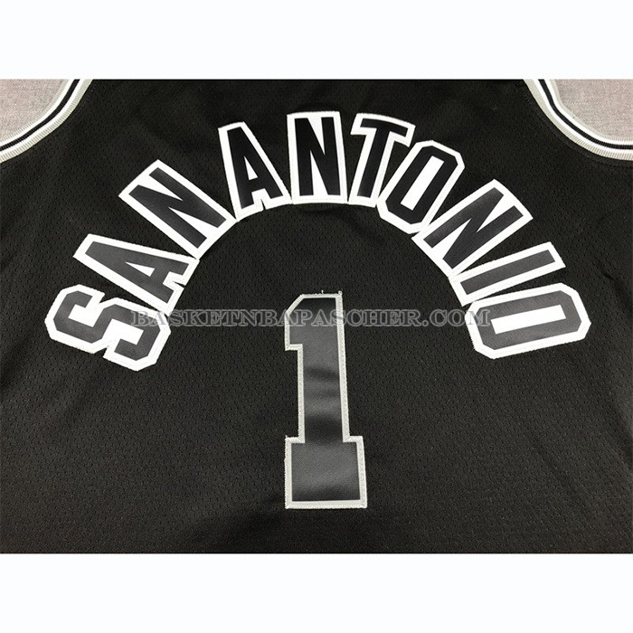 Maillot San Antonio Spurs Victor Wembanyama NO 1 Classic 2022-23 Noir